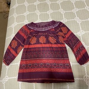 Bohemian purple blouse